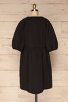 Millam Black Quilted Puffy Sleeve Dress | La petite garçonne back view
