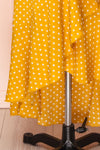 Millicent Yellow & White Polka Dot Dress | Boutique 1861 skirt