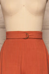 Mimi Palazzo Rust Orange Wide Leg Pants | La petite garçonne front close up
