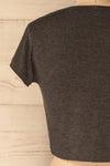 Mirina Charcoal Dark Grey Cropped T-Shirt | La Petite Garçonne