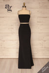Mirissa Black Top and Skirt Prom Set | Boutique 1861 front view