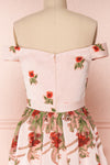 Misawa Blush Pink Floral A-Line Maxi Dress | Boutique 1861 back close-up