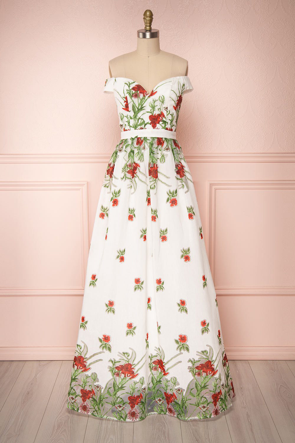 Misawa Ivory | Maxi Floral Dress