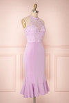 Miteki Lilac | Lace Halter Dress