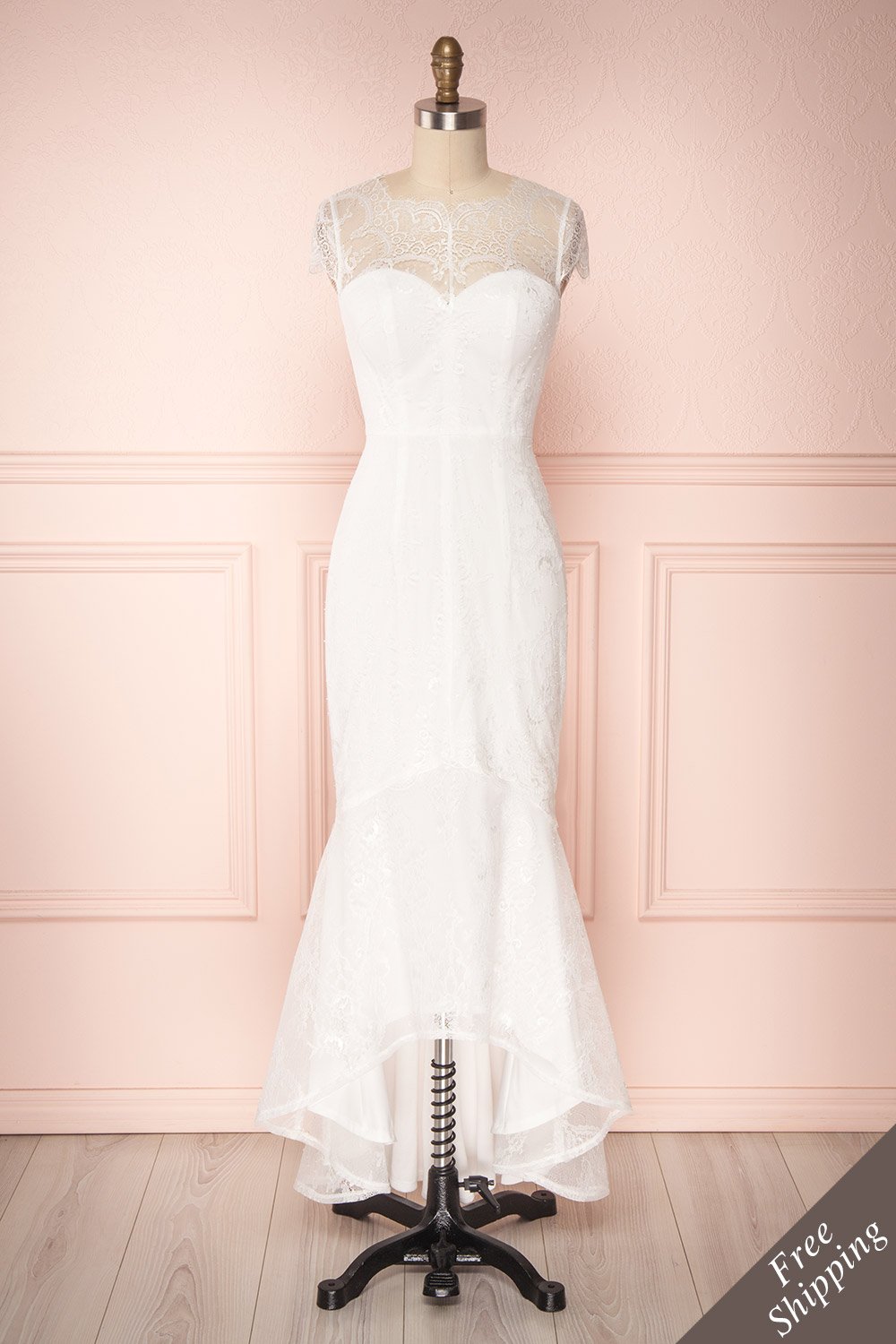 Mitsou White Lace Mermaid Bridal Dress | Boudoir 1861 1