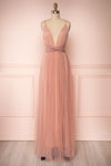 Miyawaka Blush Pink Tulle Gown w/ Plunging Neckline | Boutique 1861 1