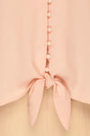 Milawa Light Pink Short Sleeve Blouse | La petite garçonne knot