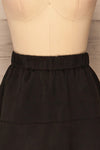 Modena Black Short Suede Skirt | La petite garçonne front close up