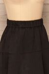 Modena Black Short Suede Skirt | La petite garçonne side close up