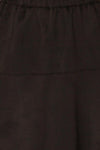 Modena Black Short Suede Skirt | La petite garçonne fabric