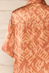 Mogielnica Silky Rosegold Shirt Dress | La petite garçonne back close-up