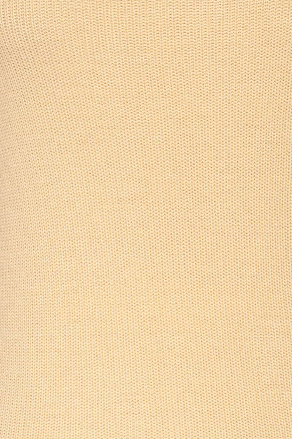 Moika Beige Knitted V-Neck Cami | La petite garçonne fabric