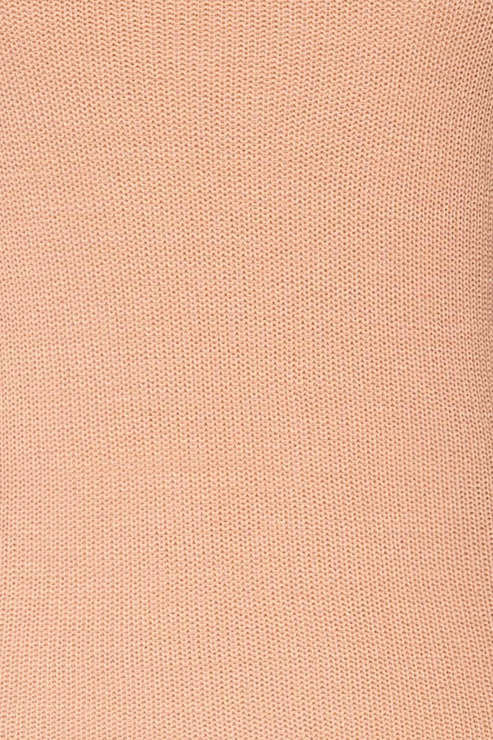 Moika Pink Knitted V-Neck Cami | La petite garçonne fabric 