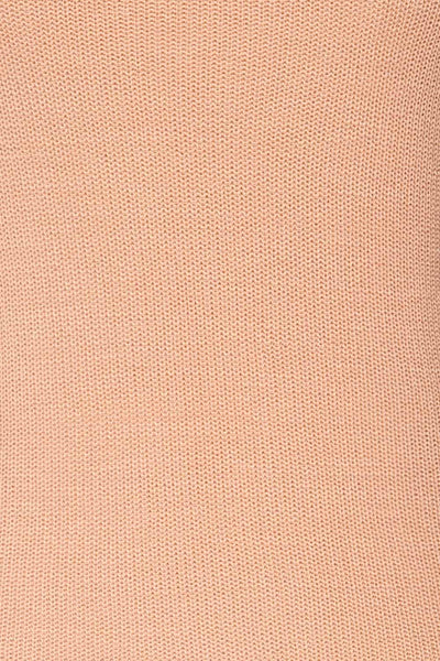 Moika Pink Knitted V-Neck Cami | La petite garçonne fabric