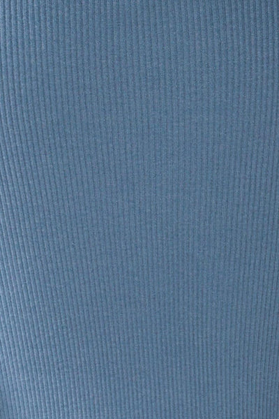 Moino Blue Puffy Sleeve Turtleneck | La petite garçonne fabric