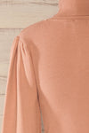Moino Pink Puffy Sleeve Turtleneck | La petite garçonne back close-up