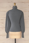 Moino Teal | Puffy Sleeve Turtleneck