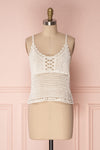 Momoa Ivory Crocheted Crop Tank Top | Boutique 1861 1