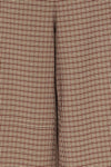 Montfort Beige & Black Houndstooth Wide Leg Pants fabric details | La Petite Garçonne