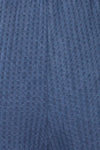 Morag Blue Knit Drawstring Joggers | La petite garçonne fabric