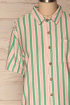Mrocza Pink & Green Striped Button-Up Shirt | La Petite Garçonne 2