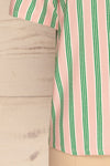Mrocza Pink & Green Striped Button-Up Shirt | La Petite Garçonne 7