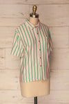 Mrocza Pink & Green Striped Button-Up Shirt | La Petite Garçonne 3