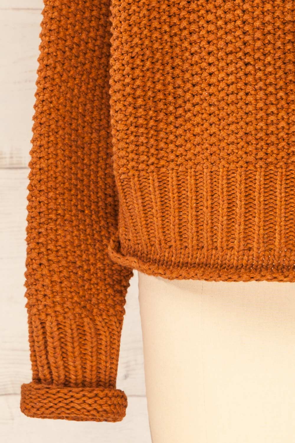 Murcie Orange Turtleneck Knitted Sweater | La petite garçonne bottom 