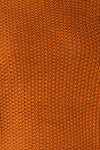 Murcie Orange Turtleneck Knitted Sweater | La petite garçonne fabric