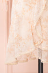 Mylene Light Pink Floral Short Dress w/ Frills | Boutique 1861 bottom