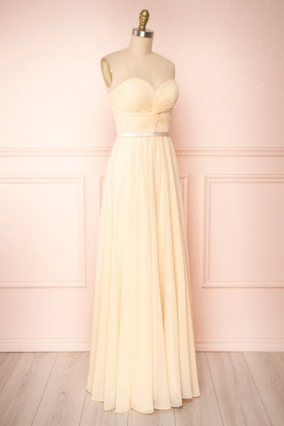 Myrcella Champagne Cream Corset Back Gown | Boudoir 1861 side view