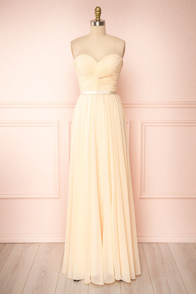 Myrcella Champagne Cream Corset Back Gown | Boudoir 1861 front view