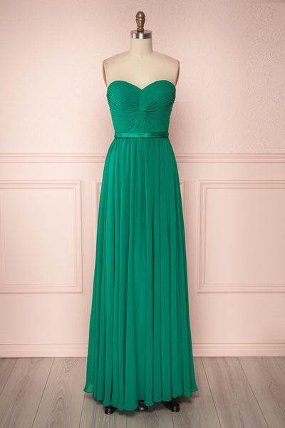 Myrcella Green Corset Back Bustier Gown | Boudoir 1861 front view