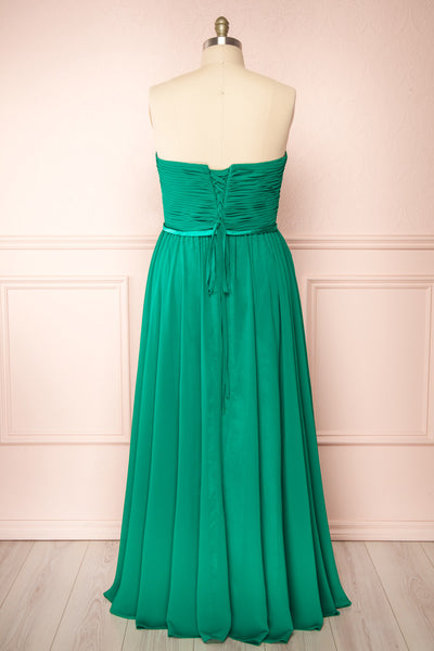 Myrcella Green Corset Back Bustier Gown | Boudoir 1861 plus back