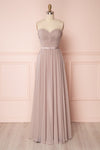 Myrcella Moon Lilac-Grey Bustier Prom Dress | Boudoir 1861 front view
