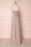 Myrcella Moon Lilac-Grey Bustier Prom Dress | Boudoir 1861 back view