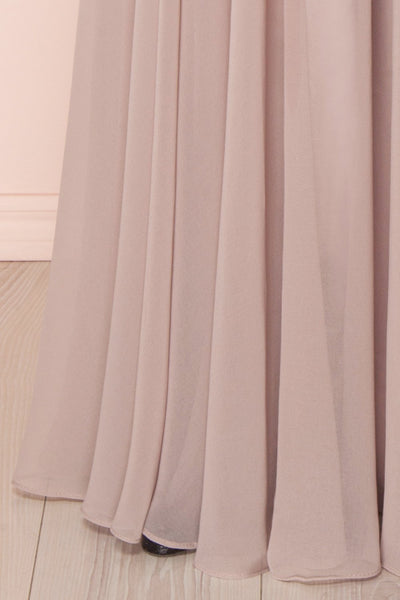 Myrcella Moon Lilac-Grey Bustier Prom Dress | Boudoir 1861 bottom close-up