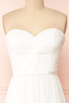 Myrcella White Bustier Maxi Dress | Boudoir 1861 front close-up