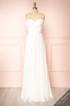 Myrcella White Bustier Maxi Dress | Boudoir 1861 front view