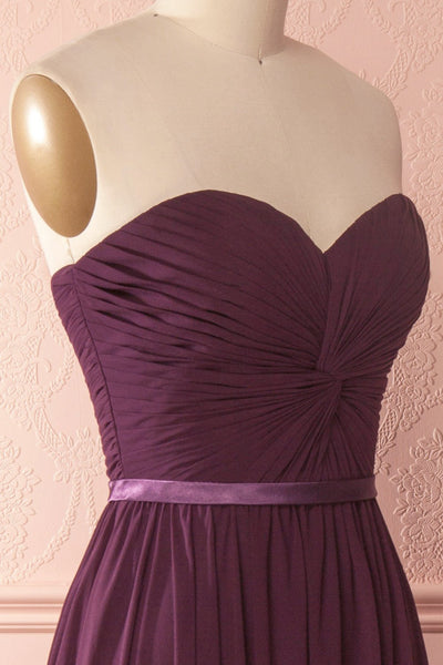 Myrcella Eggplant | Purple Chiffon Dress