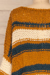 Myroslava Ochre Knit Sweater with Stripes | La Petite Garçonne back close-up
