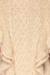 Mysliborz Beige Turtleneck Knit Sweater | La petite garçonne  fabric