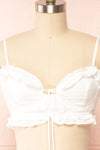 Mythri Cropped Sweetheart Neckline Top | Boutique 1861 -  front close up