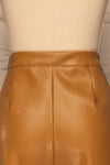 Naarden Ginger Brown Faux-Leather Pants | La petite garçonne  back close-up