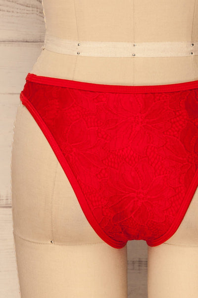 Naizin Red Lace Bikini Bottom Swimsuit | La Petite Garçonne 6