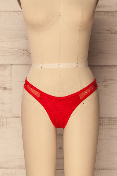 Naizin Red Lace Bikini Bottom Swimsuit | La Petite Garçonne 1