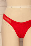 Naizin Red Lace Bikini Bottom Swimsuit | La Petite Garçonne 4