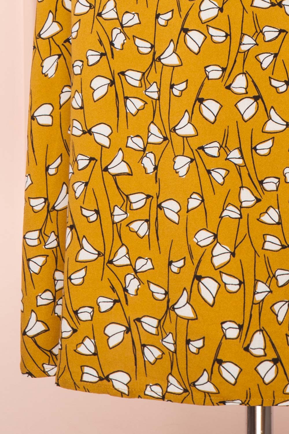 Nakama Yellow Floral Midi Wrap Dress | Boutique 1861