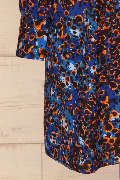 Nakhoda Blue Wrap Dress | Robe | La Petite Garçonne  bottom close-up