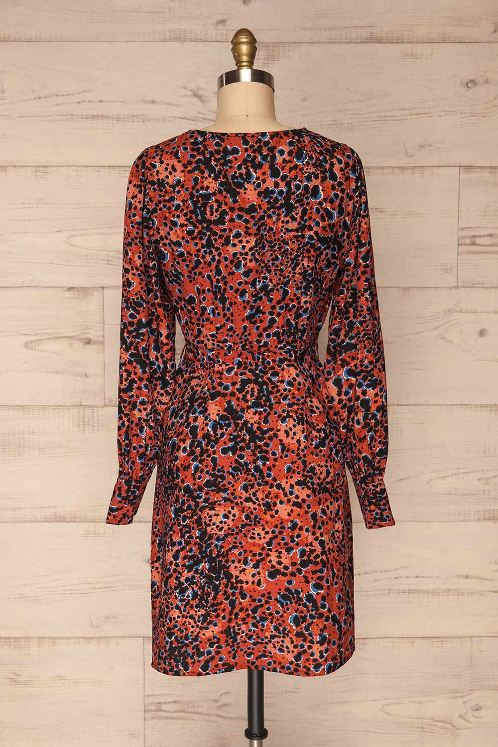 Nakhoda Rust Wrap Dress | Robe | La Petite Garçonne  back view